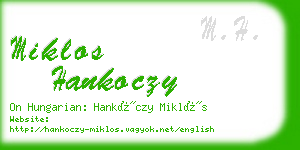 miklos hankoczy business card